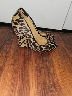 Leopard Print Women's Wedges- Classic Animal Print Wedges